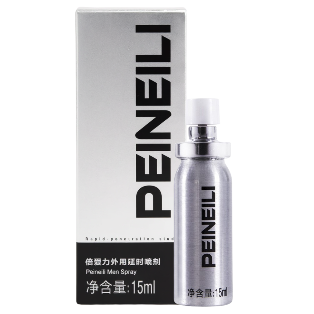Peineili desensitizing delay spray for men – 15ml bottle with retail packaging box