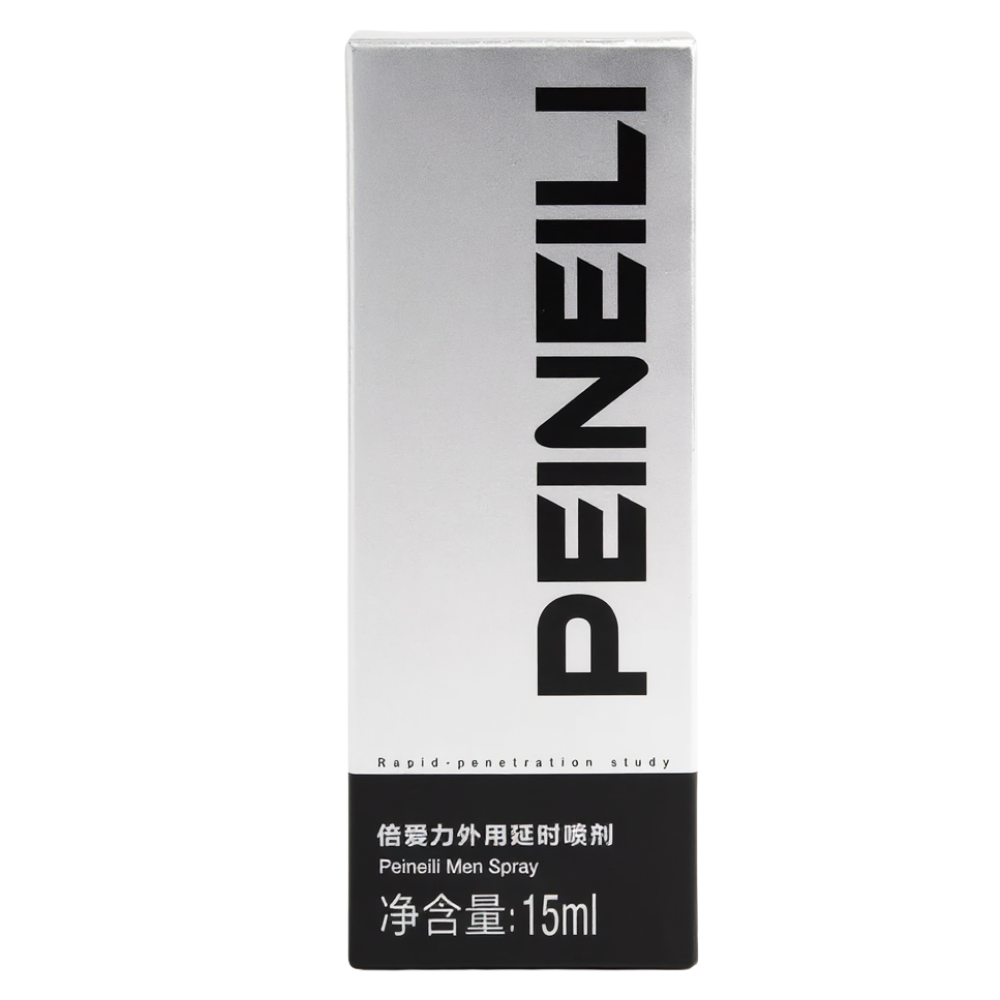 Peineili desensitizing delay spray for men – 15ml retail product packaging box