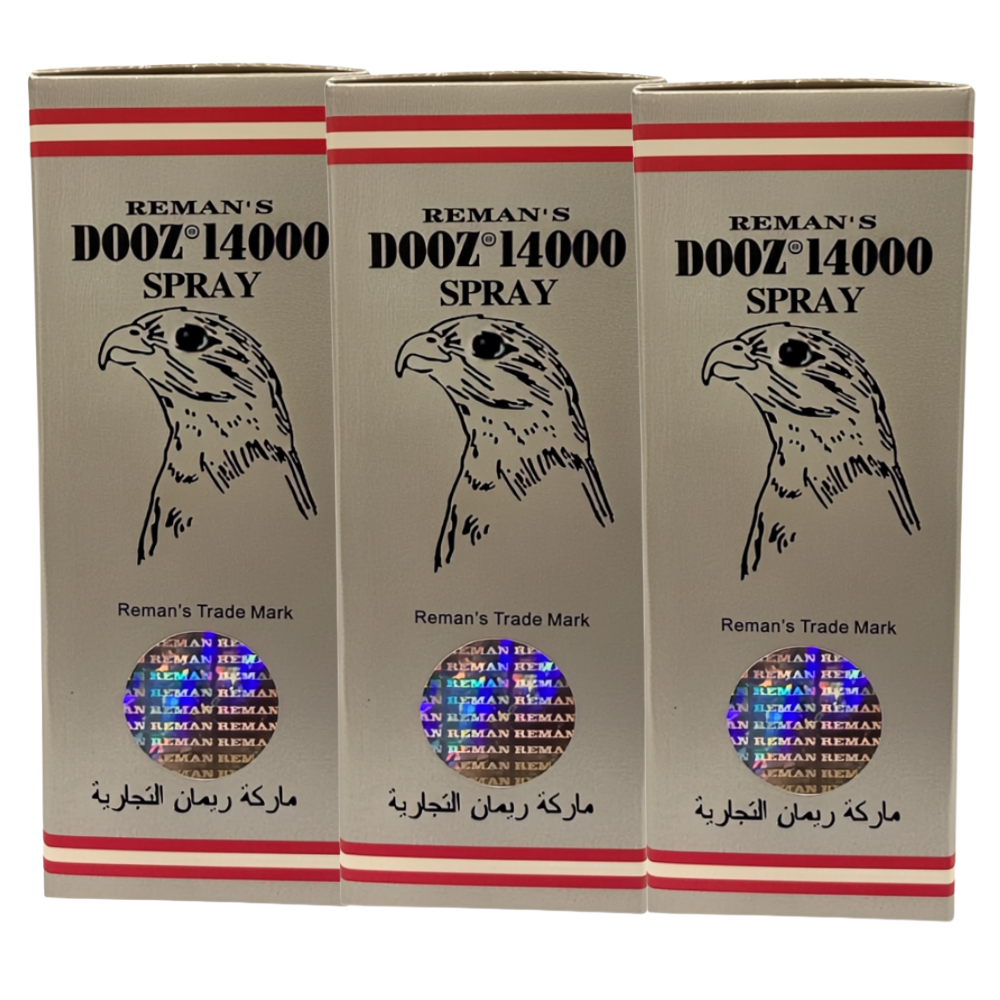 Reman’s Dooz 14000 delay spray 3-pack boxes, numbing spray for men to delay ejaculation and last longer