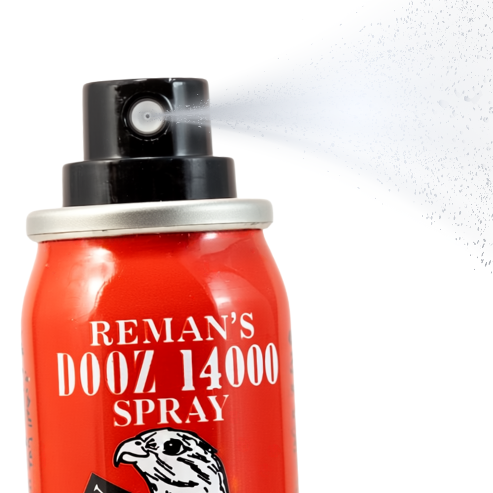 Reman’s Dooz 14000 Delay Spray canister spraying – long lasting male desensitizing spray