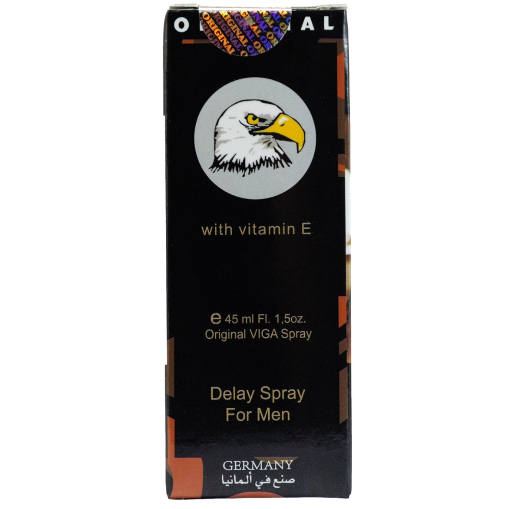 Viga 1 million strong delay spray box with vitamin E, 45ml desensitizing spray for men, made in Germany.