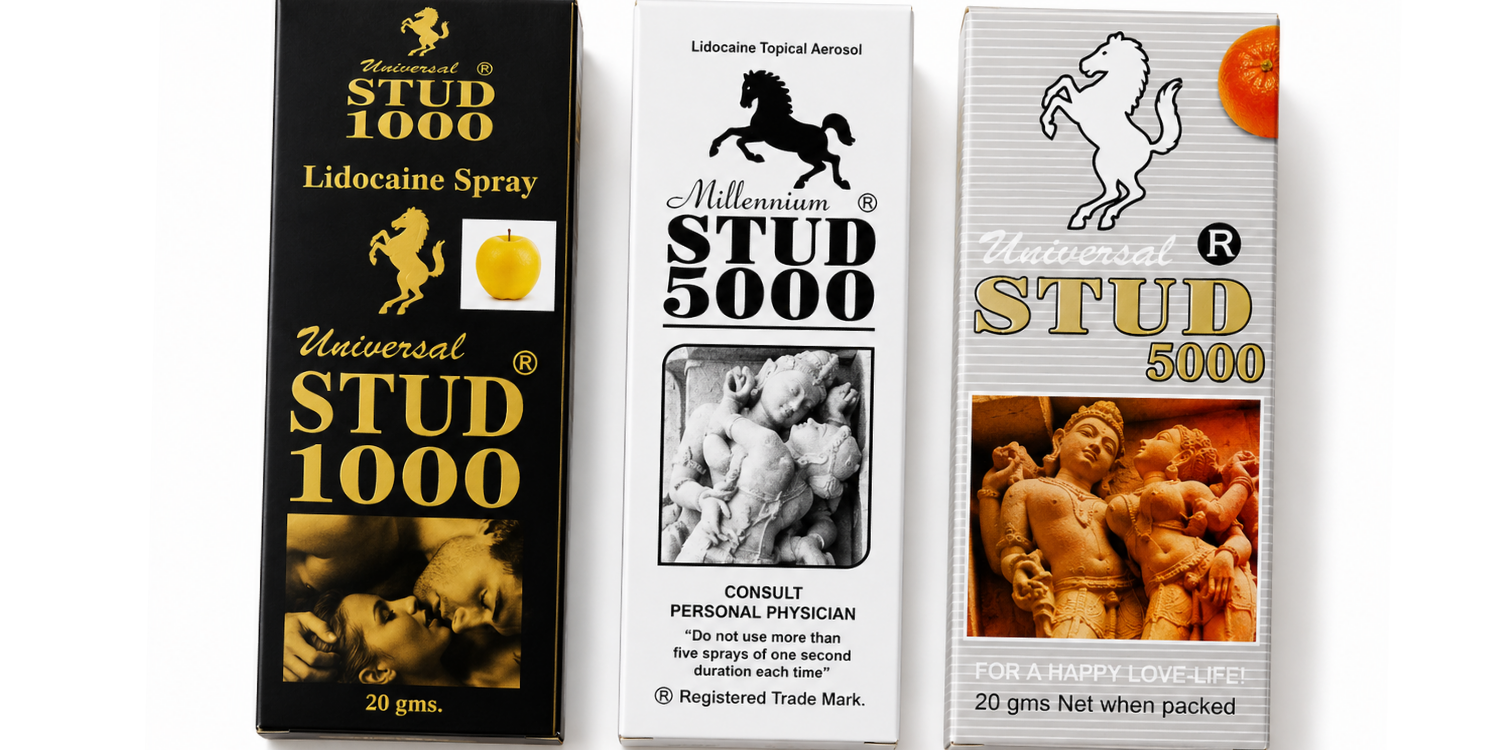 STUD delay sprays for men designed to help last longer in bed