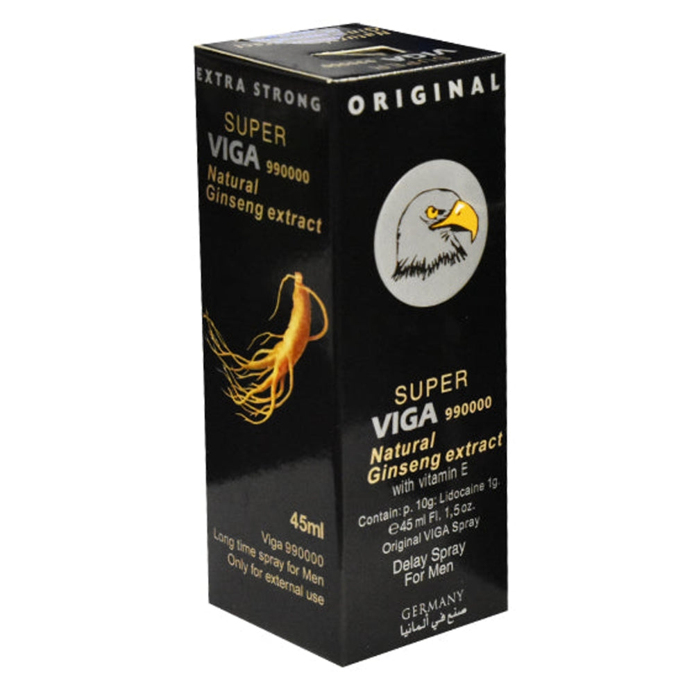 super viga 990000 delay spray for men 45ml with vitamin e packaging