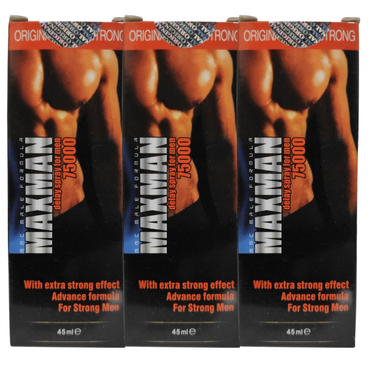 Maxman 75000 delay spray 3 pack, numbing spray for men to delay ejaculation and enhance stamina