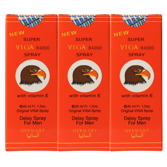 Super Viga 84000 Delay Spray 45ml - 3 Pack | Last Longer for Men