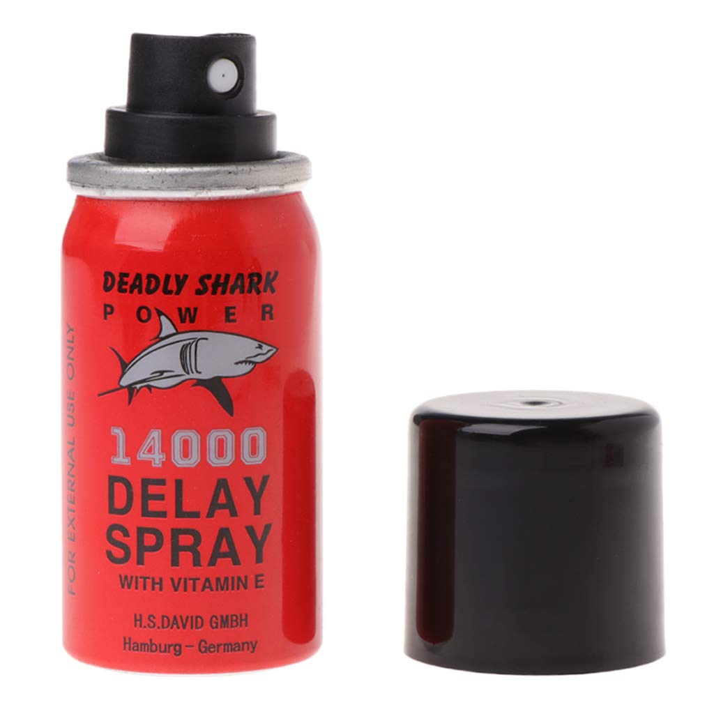 deadly shark power 14000 delay spray for men prolong climax last longer in the bedroom