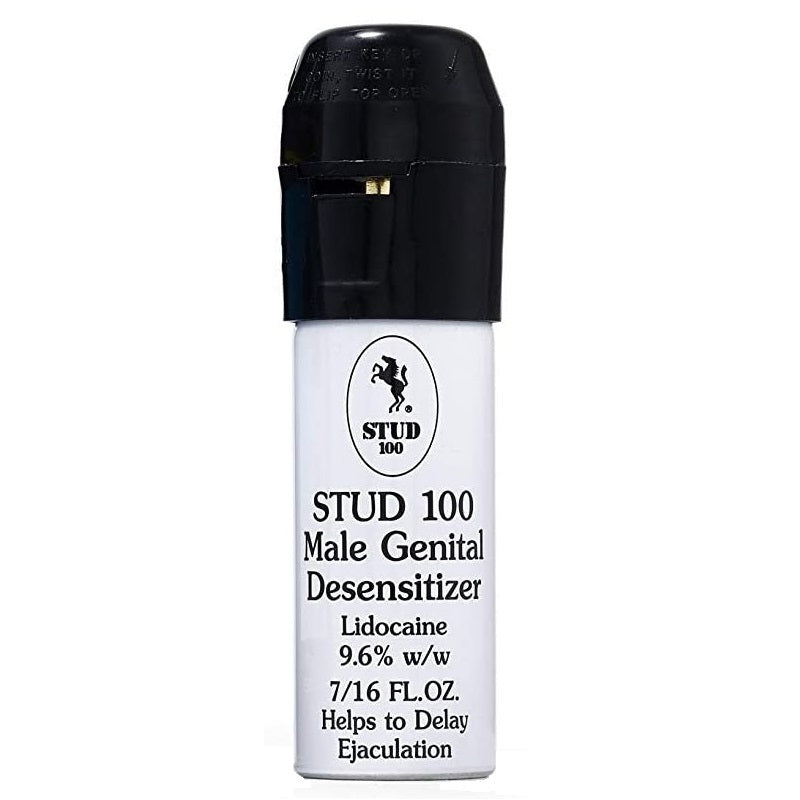 stud 100 desensitizing spray for men 12ml bottle cap