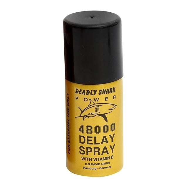 Deadly Shark Power 48000 Mens Desensitizing Delay Spray 45ml Bottle. Helps Men Last Longer In Bed and Prolong Pe