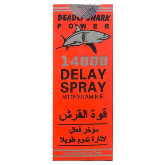 deadly shark power 14000 delay spray for men with vitamin e pe premature ejaculation