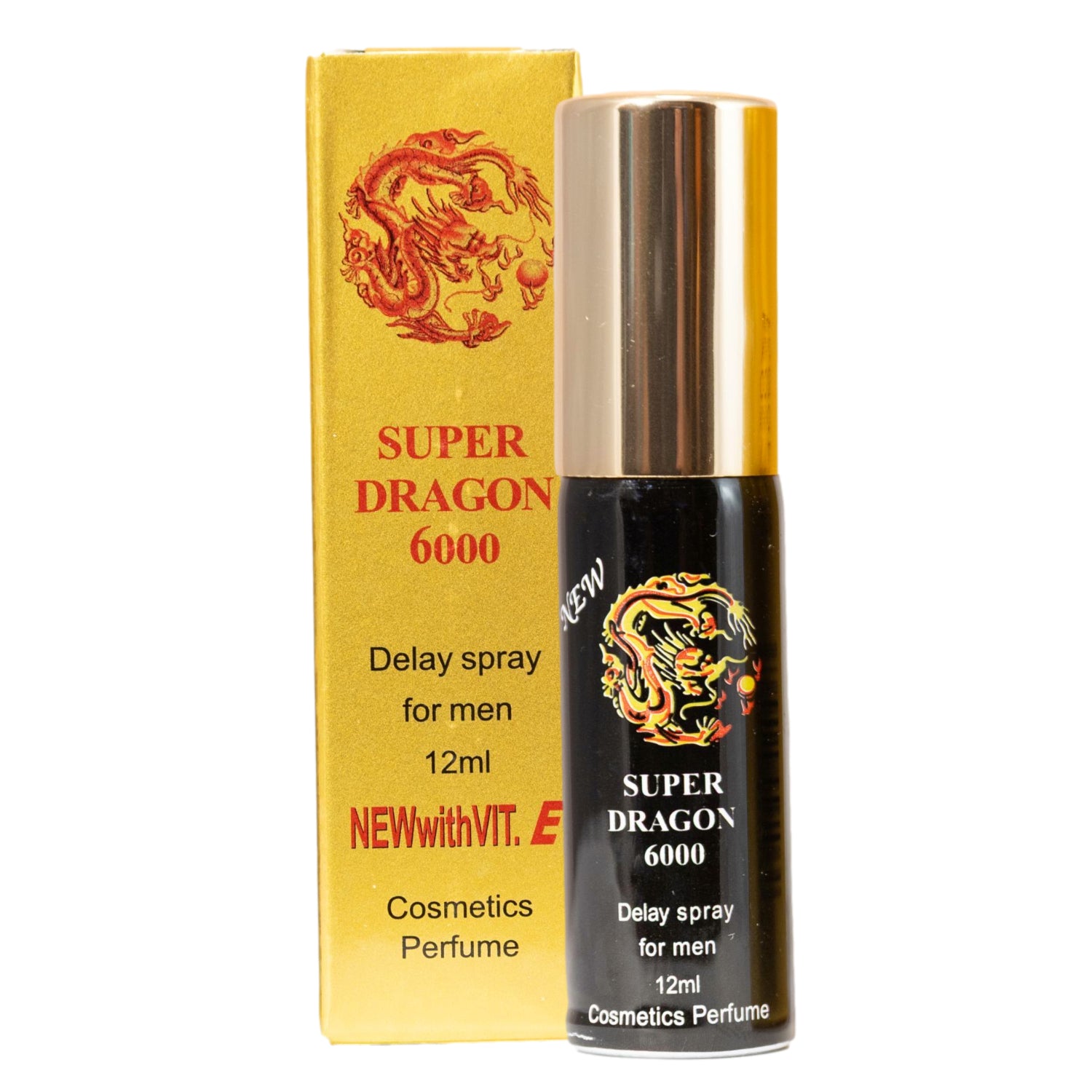 Dragon 6000 Mens Desensitizing Spray 12ml. Lidocaine Delaying Spray to Help Men Last Longer and Stop PE