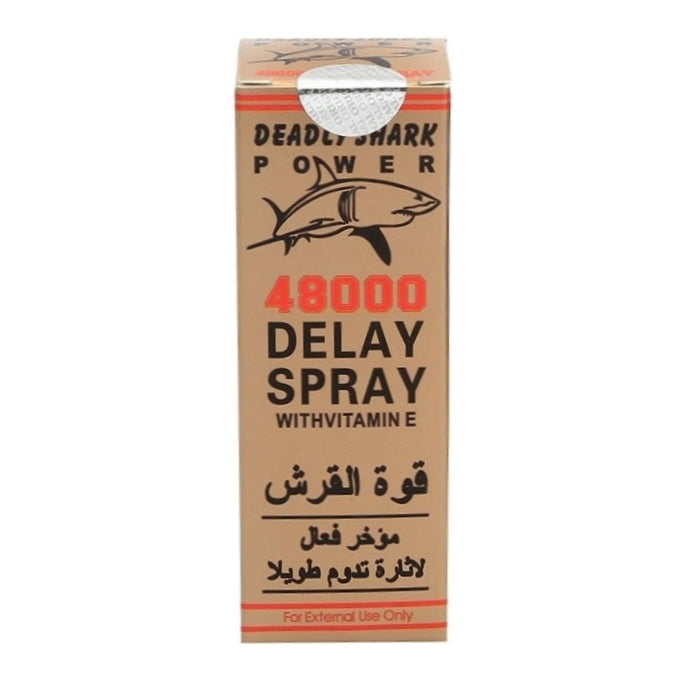 deadly shark power 48000 desensitizing delay spray for men with vitamin e 45ml