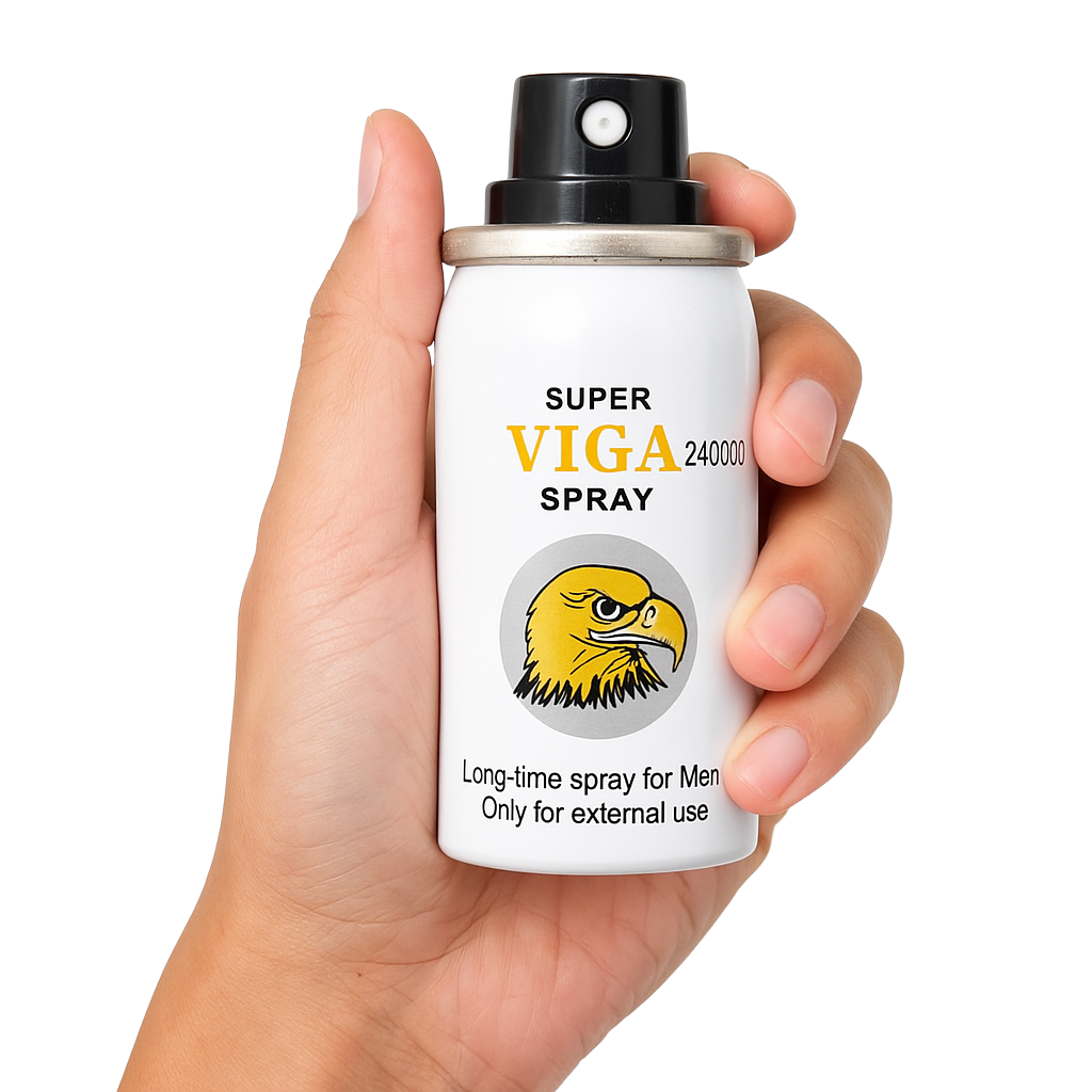 Hand Holding Super Viga 240000 45ml Delay Spray For Men To Last Longer In Bed