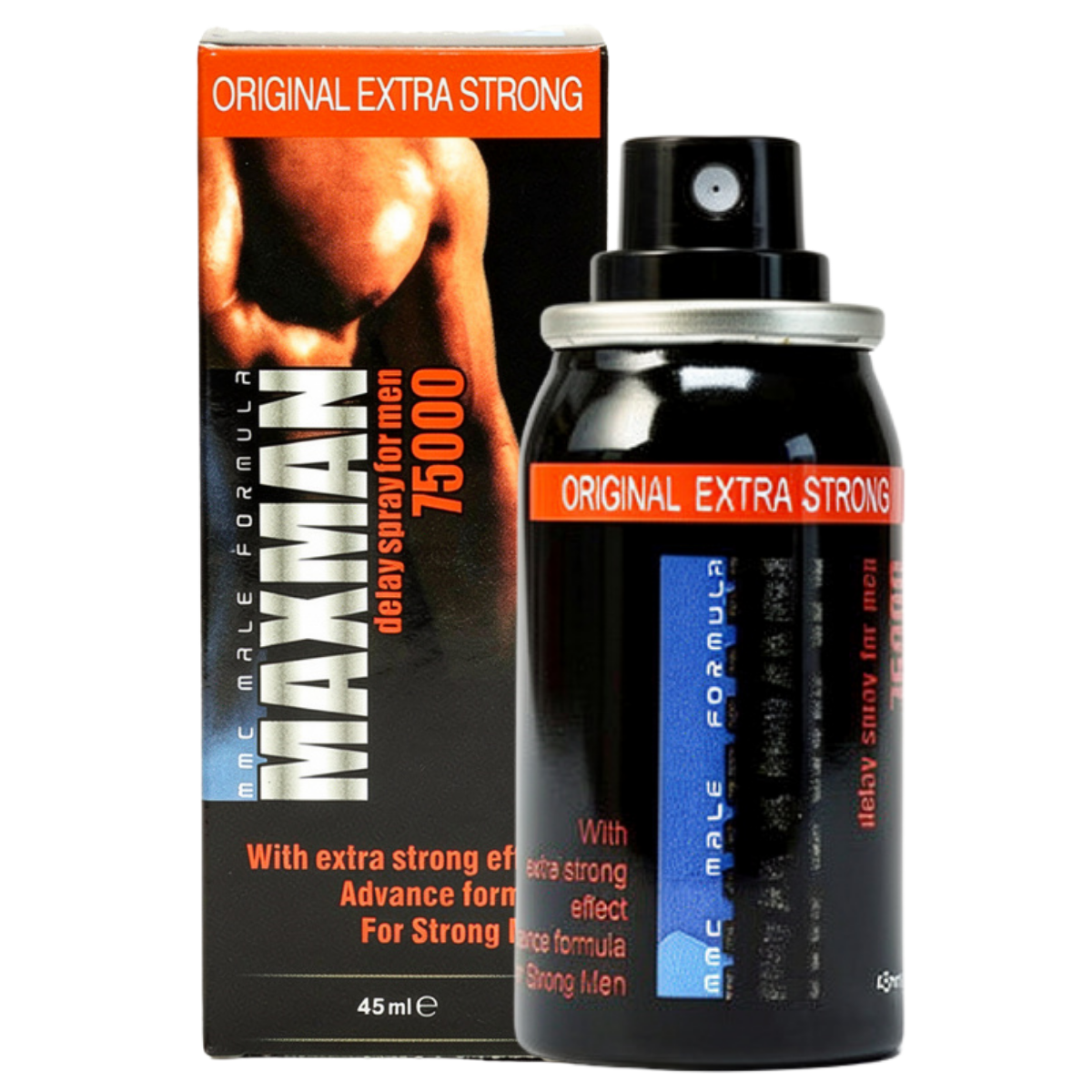 Maxman 75000 delay spray 45ml bottle for men to last longer in bed and improve climax control