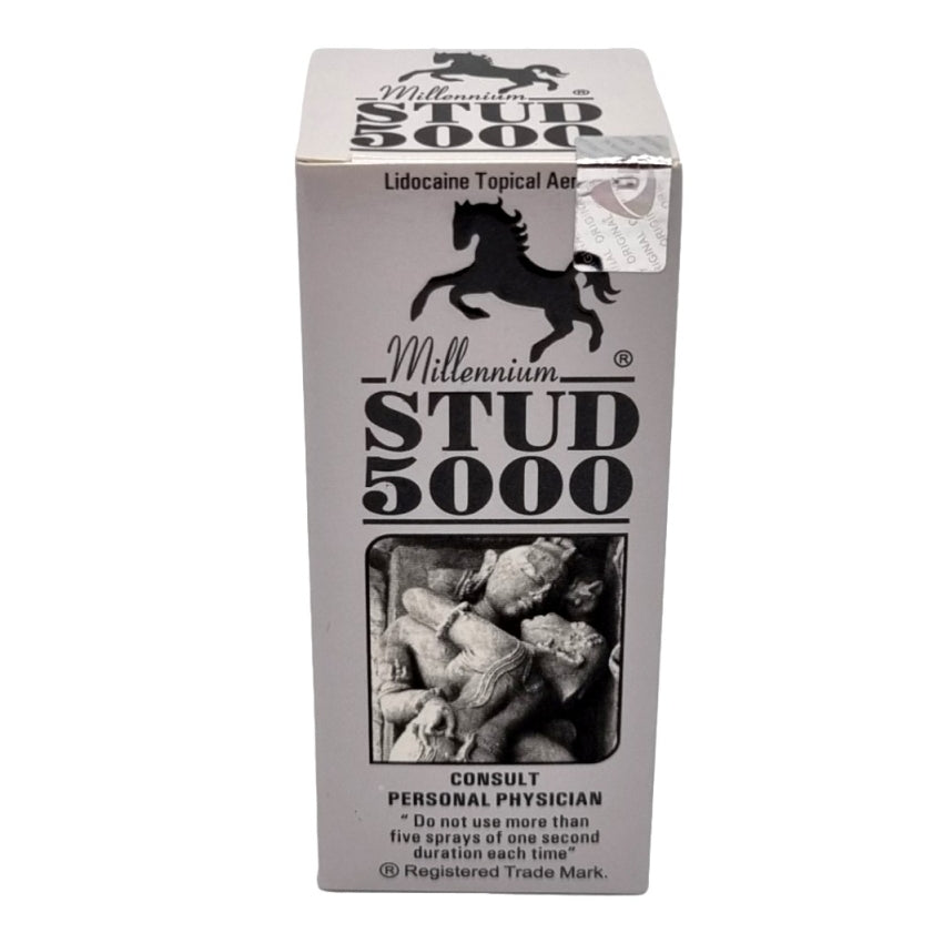 millennium stud 5000 desensitizing delay spray for men packaging front