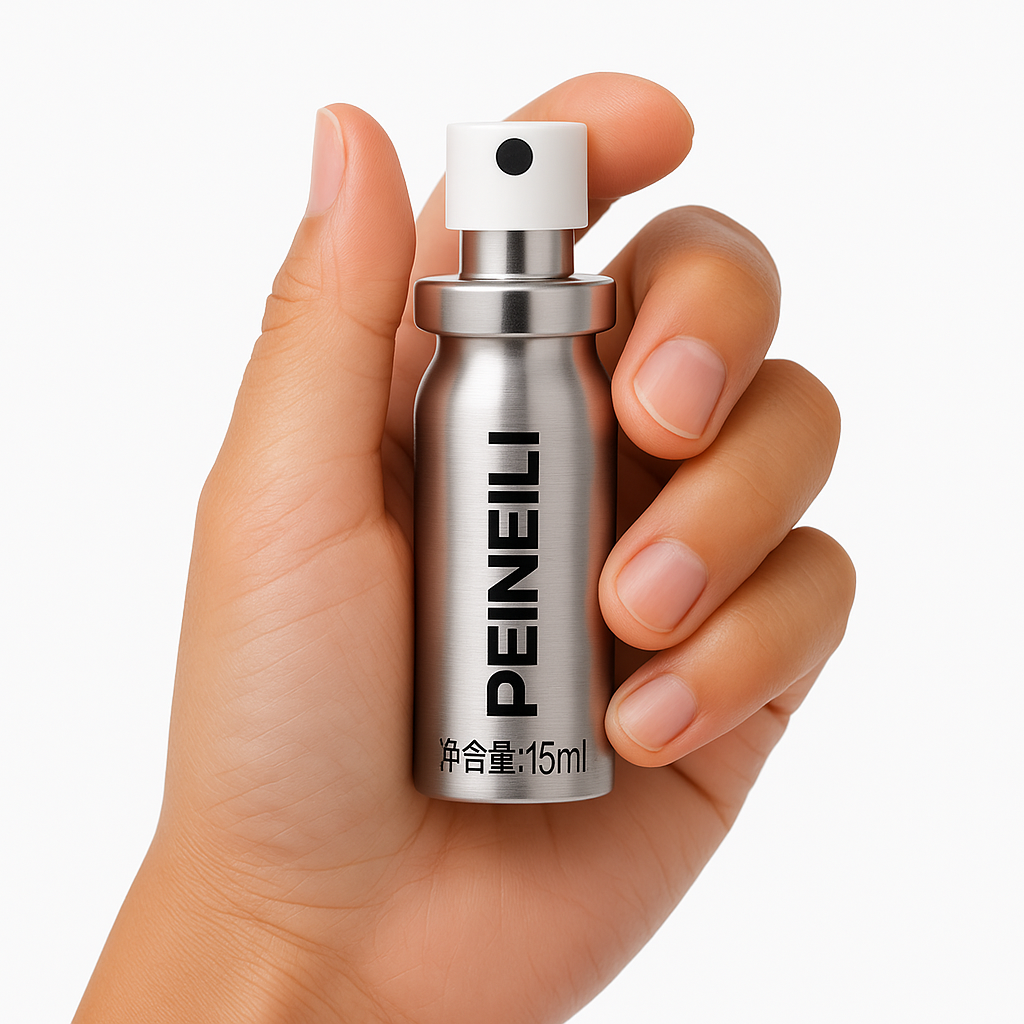 Hand Holding Peineili 15ml Delay Spray For Men To Last Longer In Bed