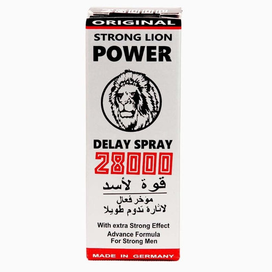 strong lion power 28000 delay spray for men pe box last longer