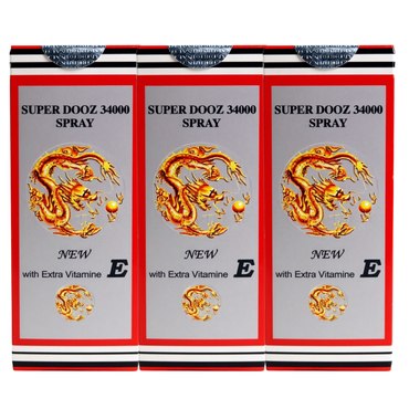 Super Dooz 34000 delay spray three-pack, desensitizing spray for men to delay ejaculation and improve lasting power