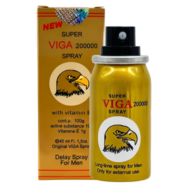Super Viga 200000 delay spray bottle and box, numbing spray for men to delay ejaculation and last longer