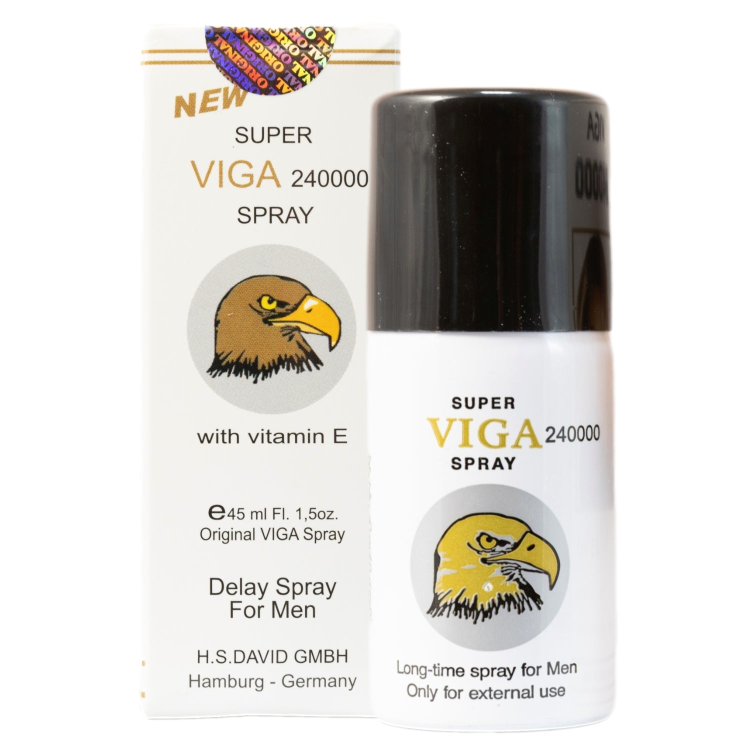 Super Viga 240000 Mens Desensitizing Spray 45ml. Lidocaine Delaying Spray to Help Men Last Longer and Stop PE