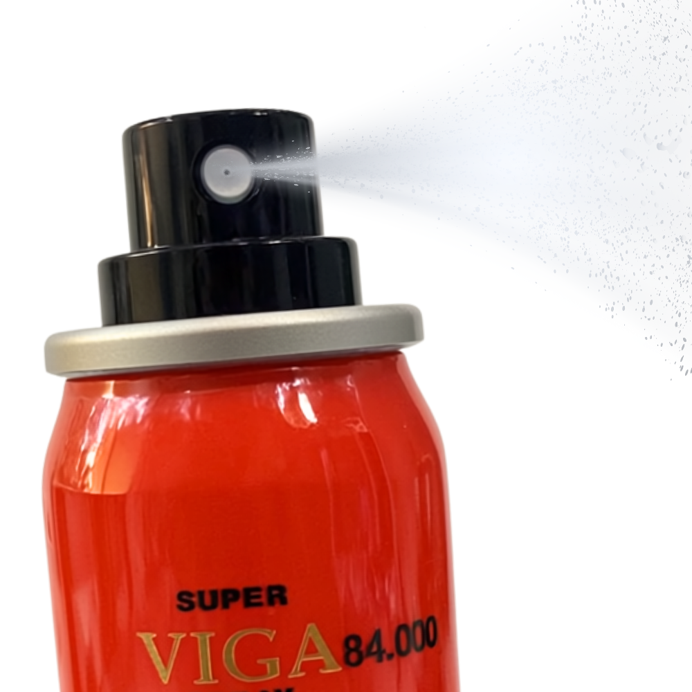 Super Viga 84000 long-time delay spray for men – 45ml red bottle spraying mist with vitamin E