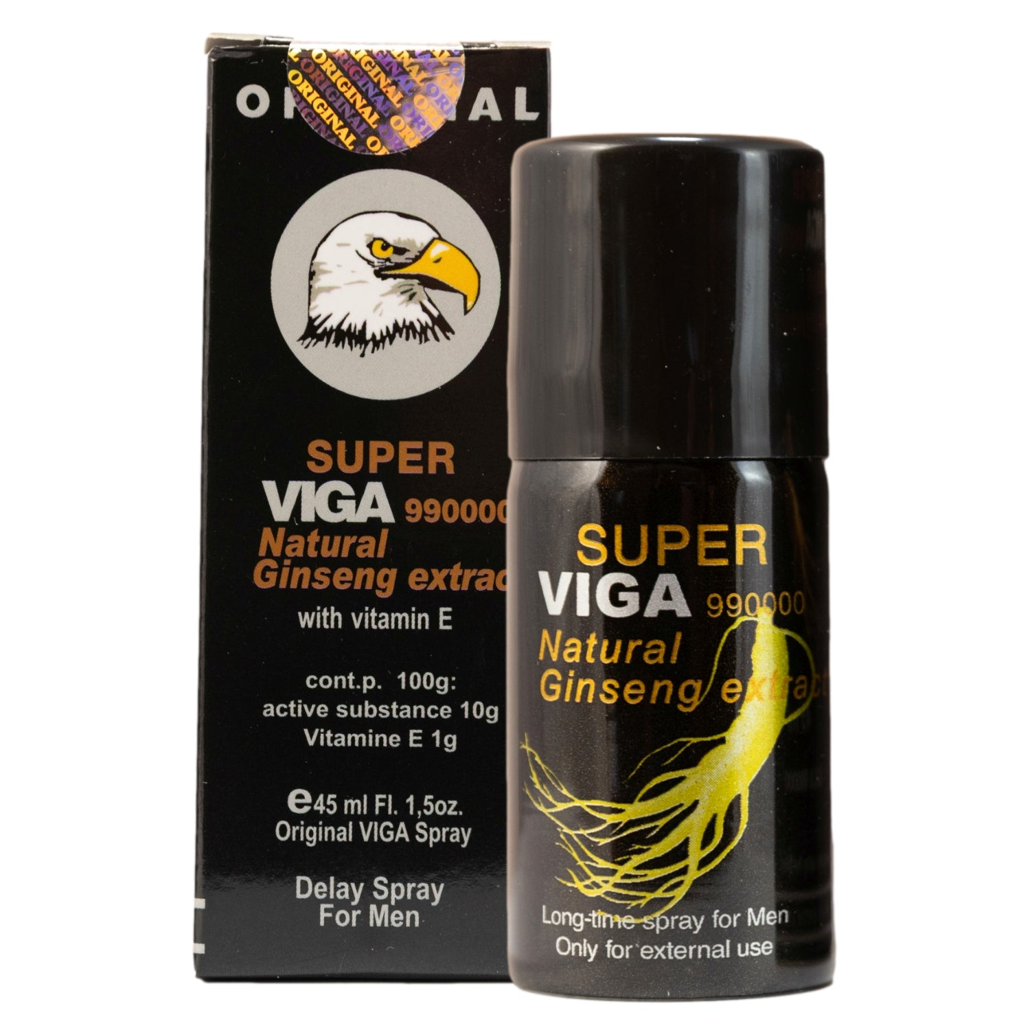 Super Viga 990000 Mens Desensitizing Spray 45ml. Lidocaine Delaying Spray to Help Men Last Longer and Stop PE