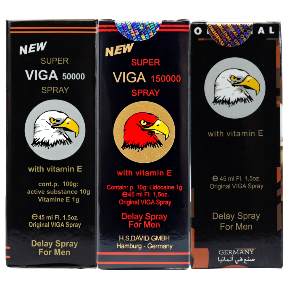 Super Viga delay spray bundle for men to last longer in bed and improve control