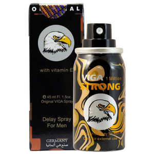 Viga 1 Million Strong delay spray with vitamin E, 45ml can and box, desensitizing spray for men made in Germany.