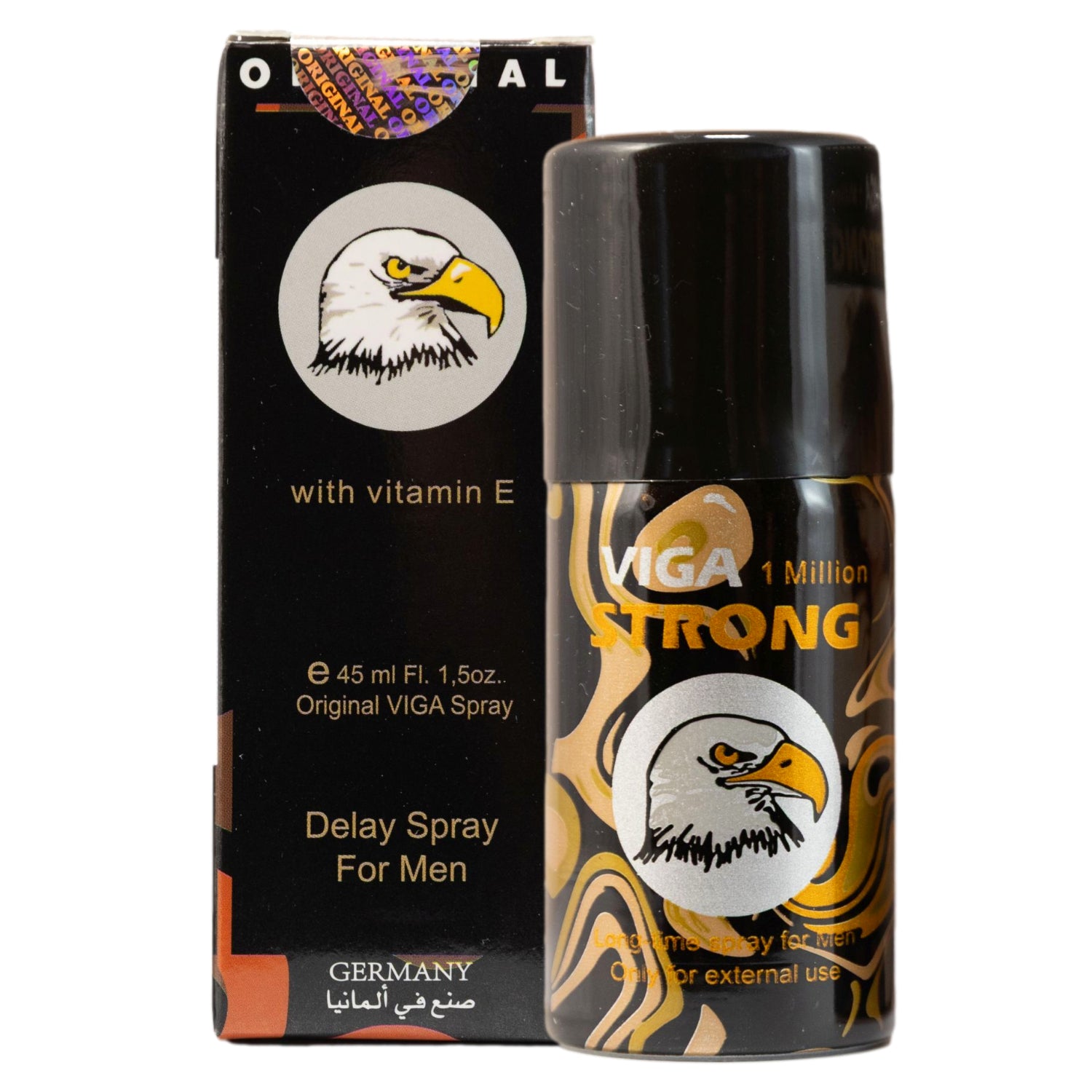 Viga 1 Million Strong Mens Desensitizing Spray 45ml. Lidocaine Delaying Spray to Help Men Last Longer and Stop PE