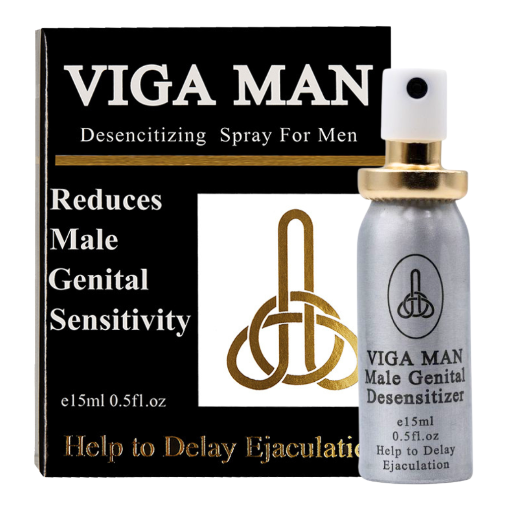 VIGA MAN 15ml male desensitizing spray with box and spray cap removed