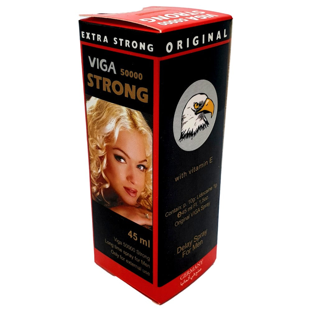 viga 50000 strong delay spray for with with vitamin e packaging